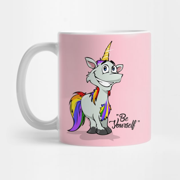 Be Yourself - Unicorn #2    Lt Tees by Illustratorator